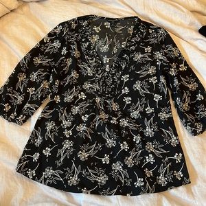 Banana Republic petite small Floral Blouse